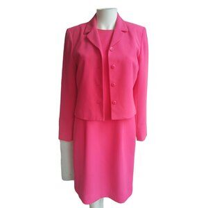 Pendleton Pink Dress Blazer Suit CO-Ord Set Work Career Power